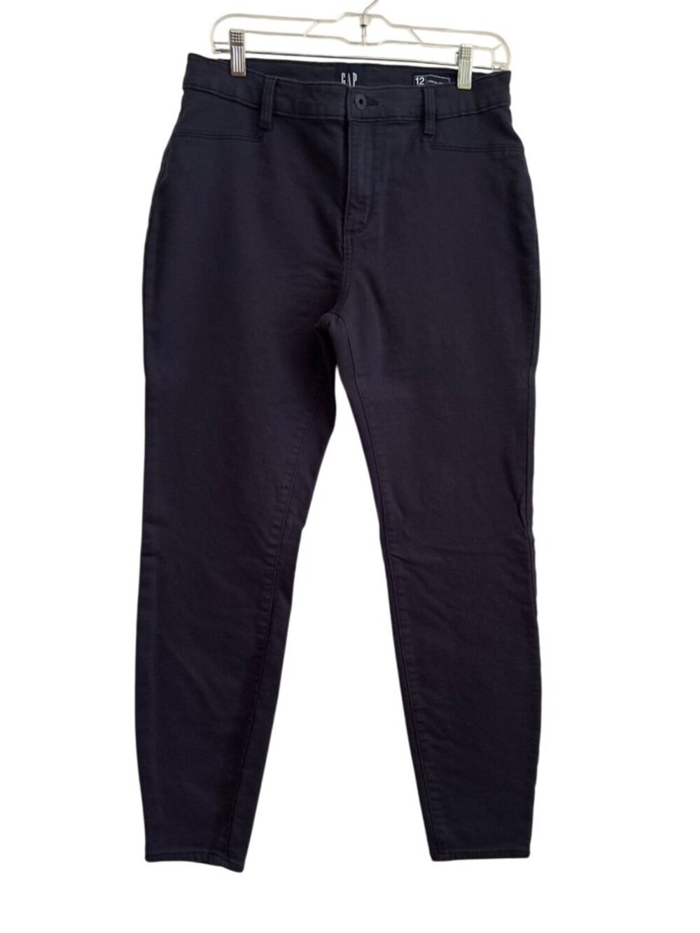 Gap Womens Navy Stretch Skinny Pants Size 12 Casual Everyday Wear